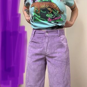 Lavender purple sherbet grape corduroy velveteen straight carpenter pant NWOT